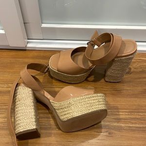 Patent leather platforms